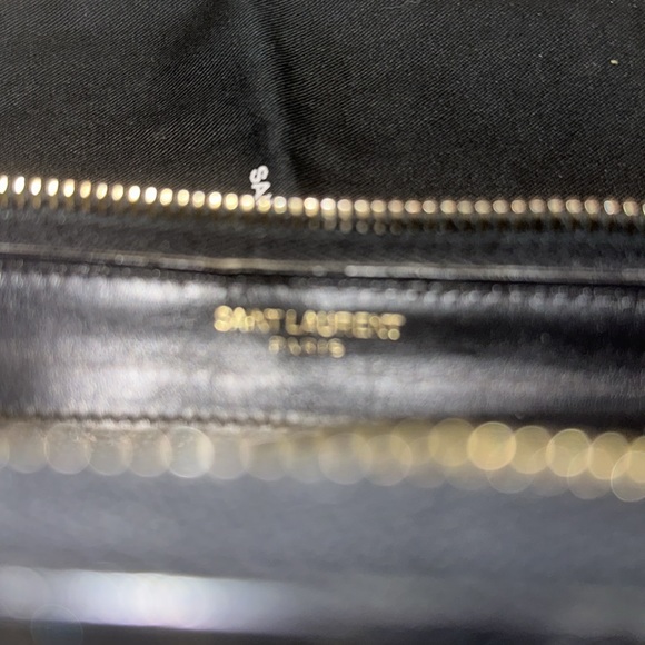 Saint Laurent Nailhead Studded Zip Around Black Leather Wallet - AS IS - Picture 9 of 9